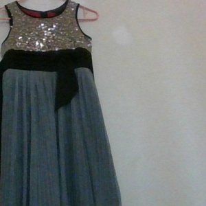 gold and gray sparkly kids dress